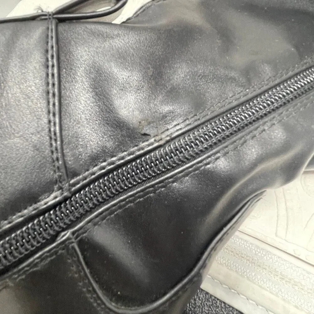 Zara over-the-knee lug sole boots Sz 37